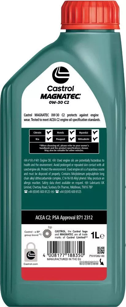 OLIO MOTORE CASTROL 0W30 C2 MAGNATEC