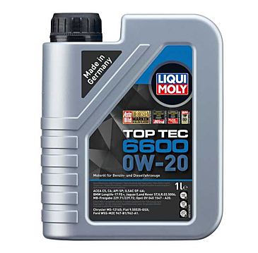 OLIO MOTORE LIQUI MOLY TOP TEC 6600 0W-20