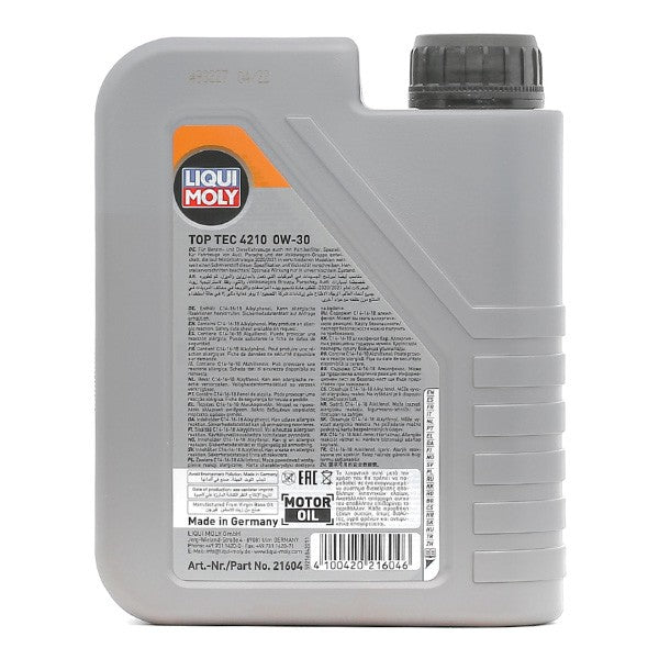 OLIO MOTORE LIQUI MOLY TOP TEC 4210 0W-30